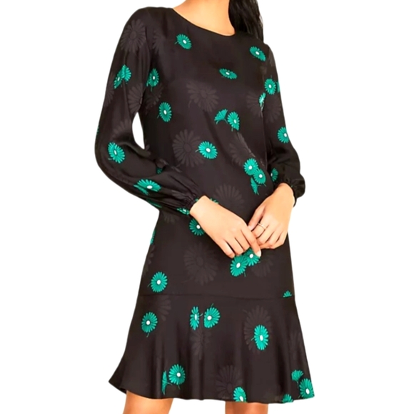 Ann Taylor Dresses & Skirts - Ann Taylor | Floral Jacquard Flounce Shift Dress | Drop Waist | Floral Print |
